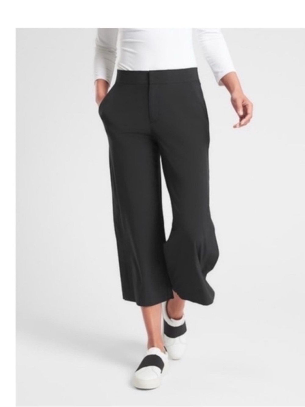 Athleta Tribecca Crop Trouser spent Blk 6Tall EUC